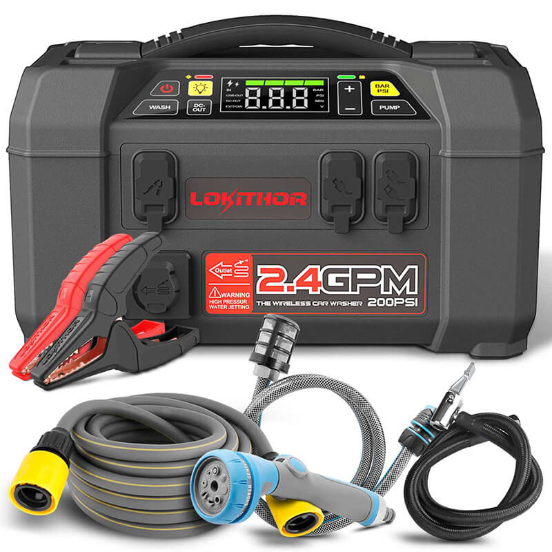 LOKITHOR AW401 Jump Starter with Car Washer 2500A – ONEWAY GOODS