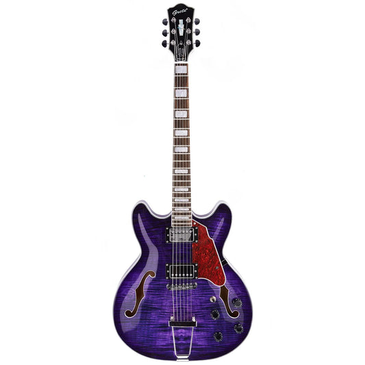 GROTE 335 STYLE SEMI-HOLLOW BODY JAZZ ELECTRIC GUITAR GRWB-HWPU