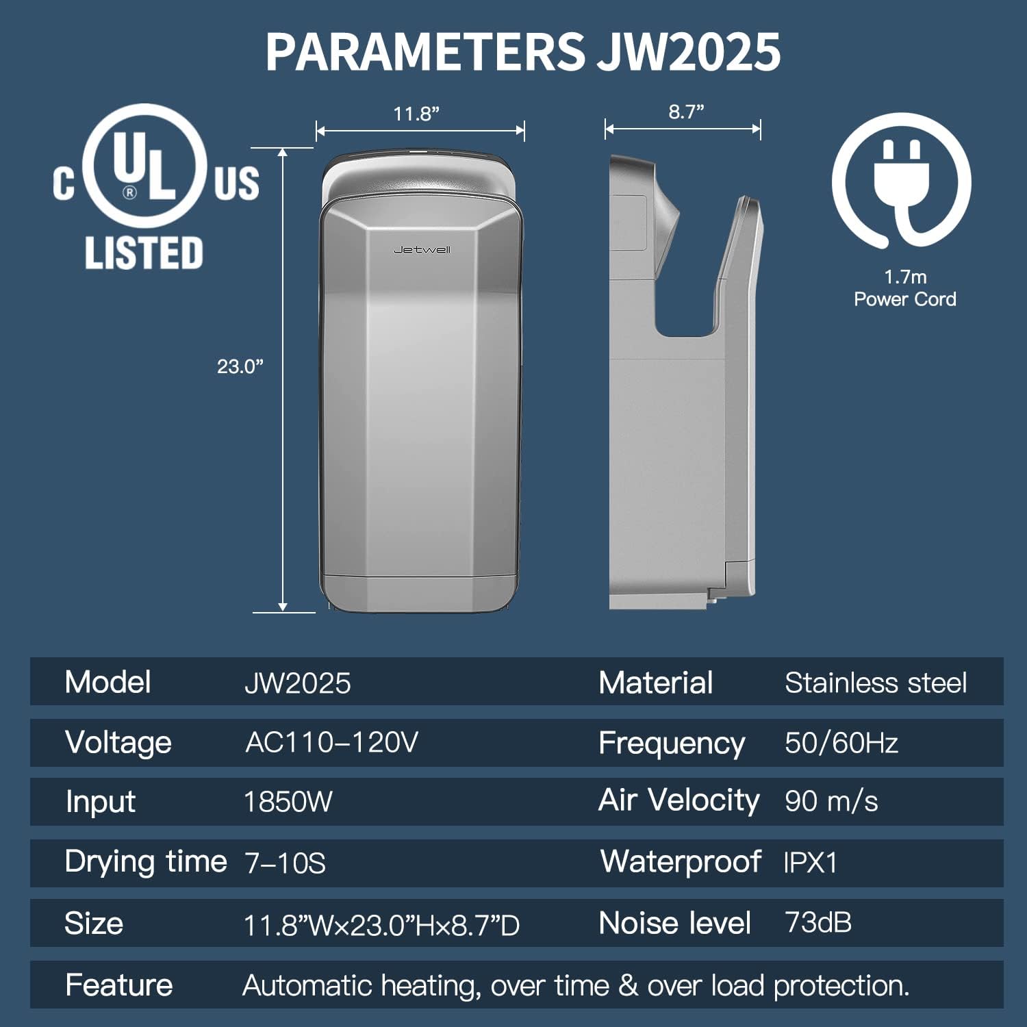 BioJet Ultra High Speed Hand Dryer