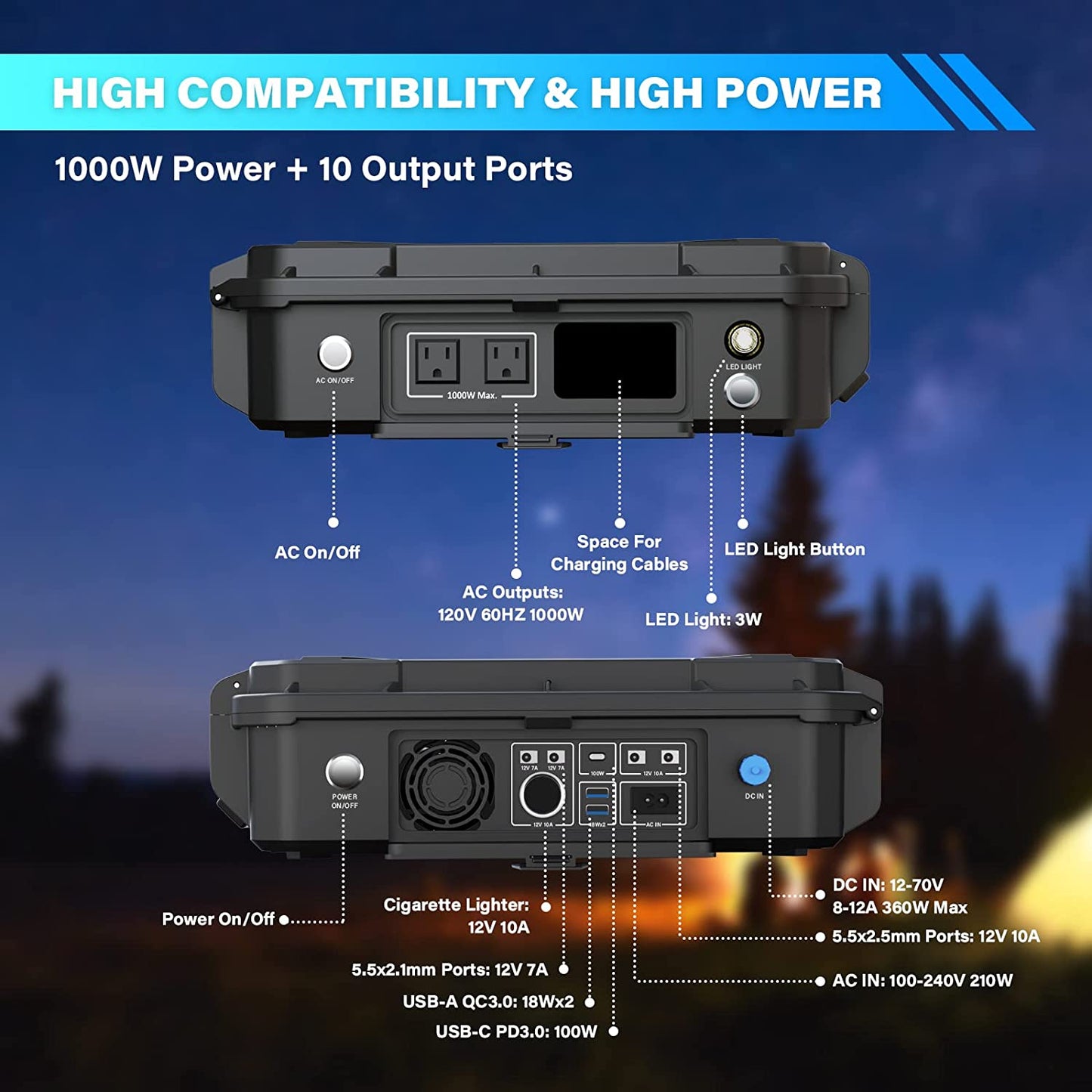 MONTEK X1000 Solar Generator 1000W (Not With Solar Panel), Portable Power Station 1010Wh Emergency Backup Lithium Battery, 120V AC Outlets for Home Outdoor Camping Hunting Travel (Desert Tan)