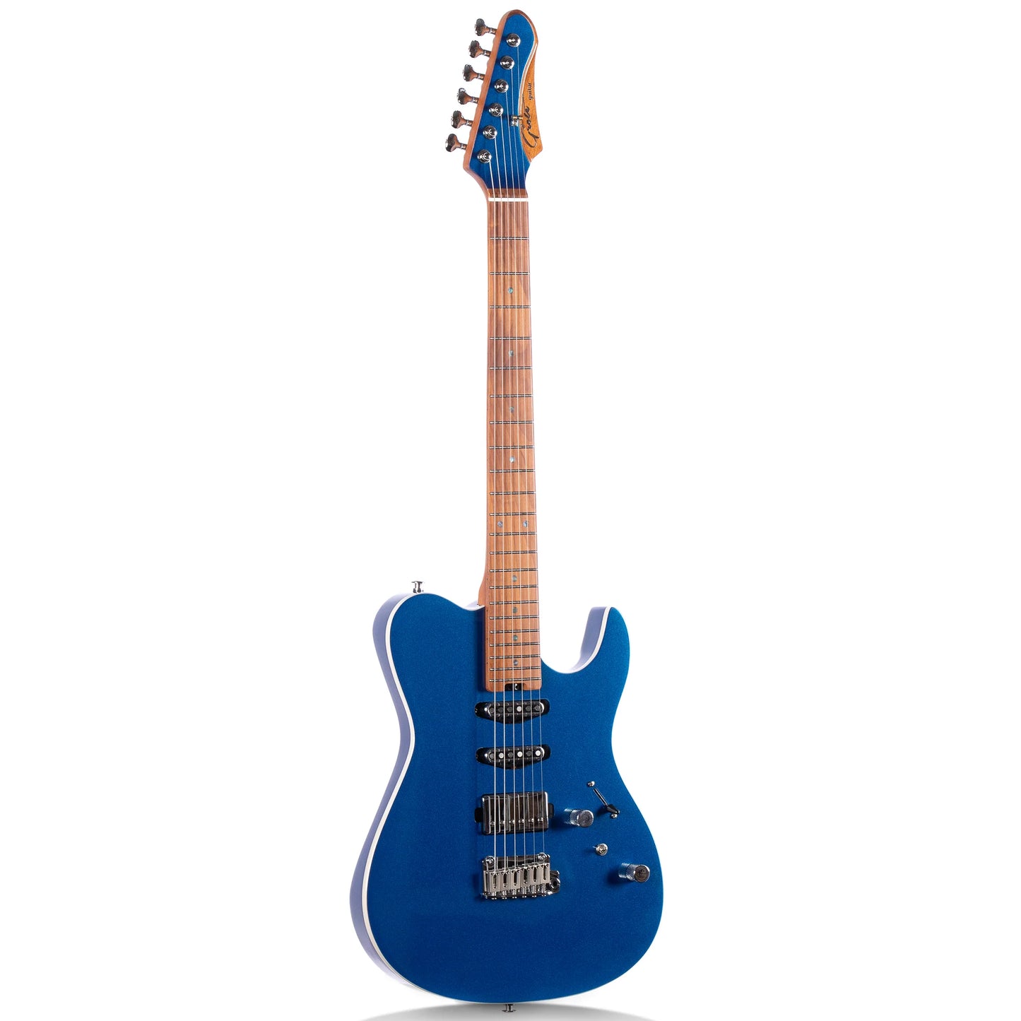 GROTE SOLID ELECTRIC GUITAR GR-MODERN-T METALLIC FINISH POPLAR BODY ROASTED MAPLE NECK COILS SPLITTING PICKUP WITH GIGBAG