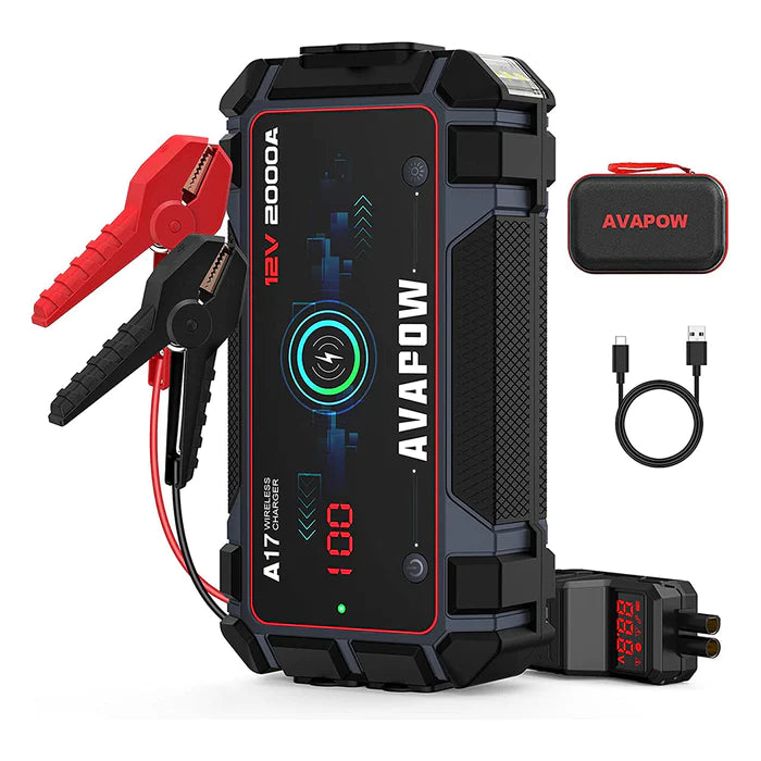 AVAPOW A17 Car Battery Jump Starter 2000A Peak Battery Capacity