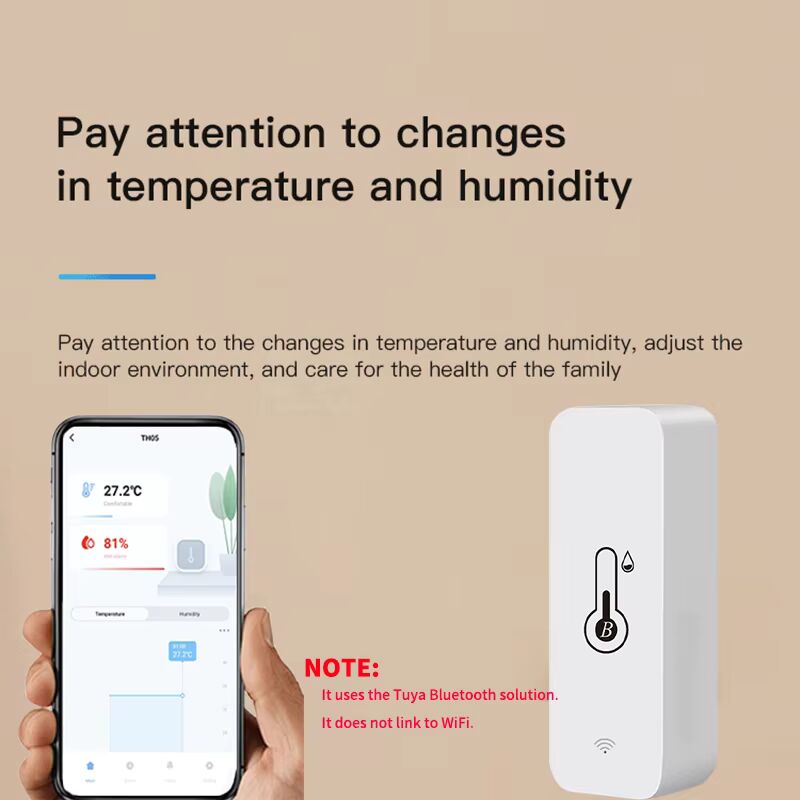 Tuya Smart Temperature Humidity Sensor Mini 2024 New Upgrade Bluetooth-Compatible APP Remote Control Thermometer Hygrometer