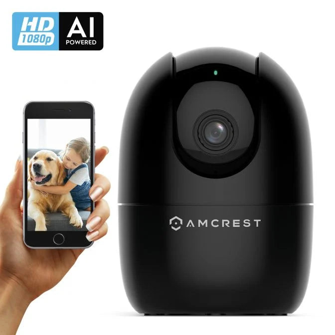 Amcrest SmartHome AI Human Detection WiFi Camera Pan/Tilt ASH21-Black