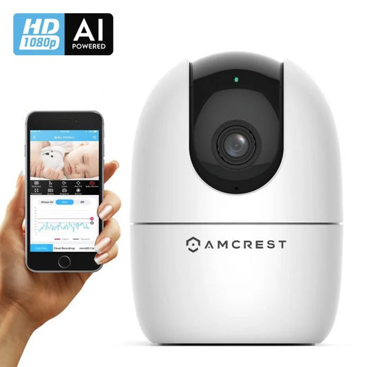 Amcrest SmartHome AI Human Detection WiFi Camera Pan/Tilt ASH21-White