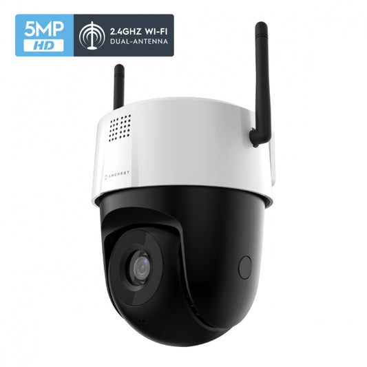 Amcrest 5MP UltraHD Mini Outdoor WiFi Camera, Security IP Camera with Manual Pan, IP5M-1190W