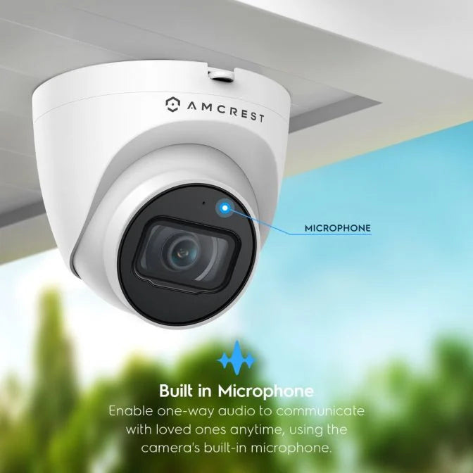 Amcrest ProHD Outdoor Security IP Turret PoE Camera, White (IP5M-T1179EW-28MM)