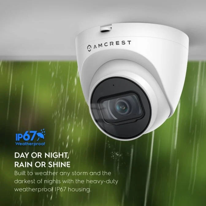 Amcrest ProHD Outdoor Security IP Turret PoE Camera, White (IP5M-T1179EW-28MM)