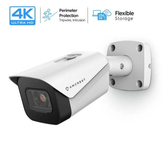 Amcrest 4K Outdoor Bullet PoE IP Camera, White IP8M-2496EW-V2